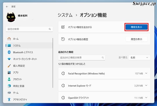 Surfaceのオプション機能を導入する